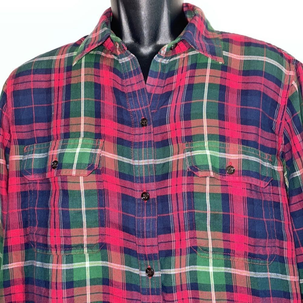 Chaps Denim plaid cotton shirt - Picture 2 of 9